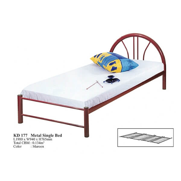 KD 177 Metal Single Bed