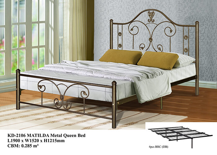 KD 2106 MATILDA Metal Queen Bed