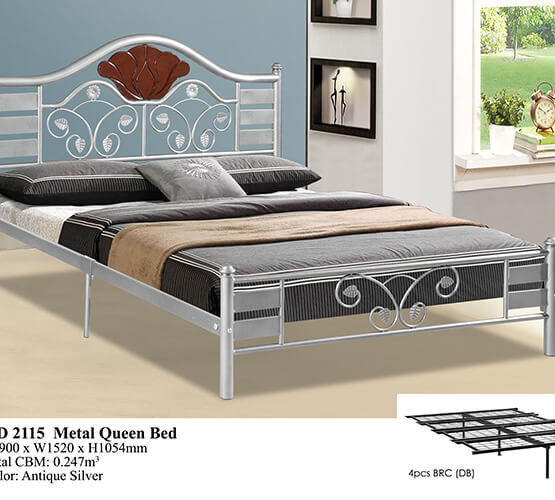 KD 2115 Metal Queen Bed