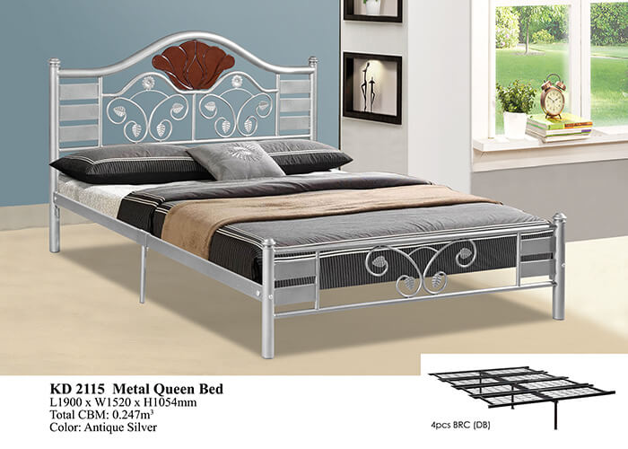 KD 2115 Metal Queen Bed
