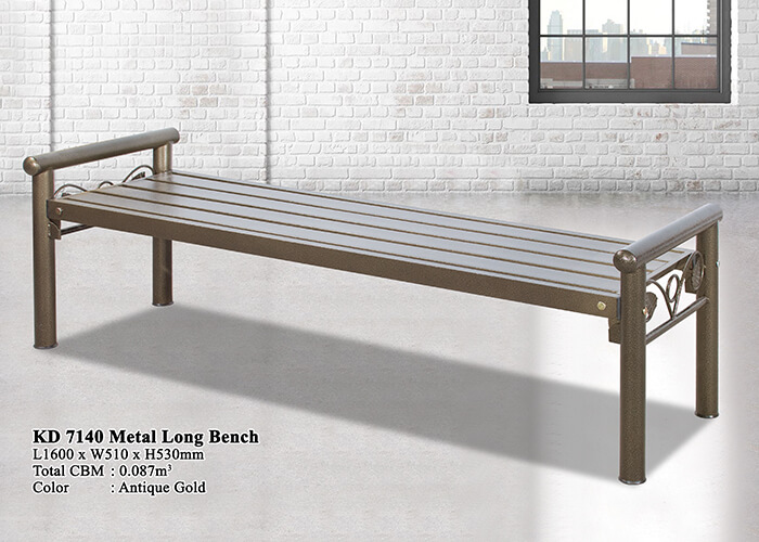 KD 7140 Metal Long Bench
