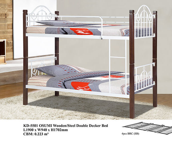 KD 5501 OSUMI Wooden/Steel Double Decker Bed